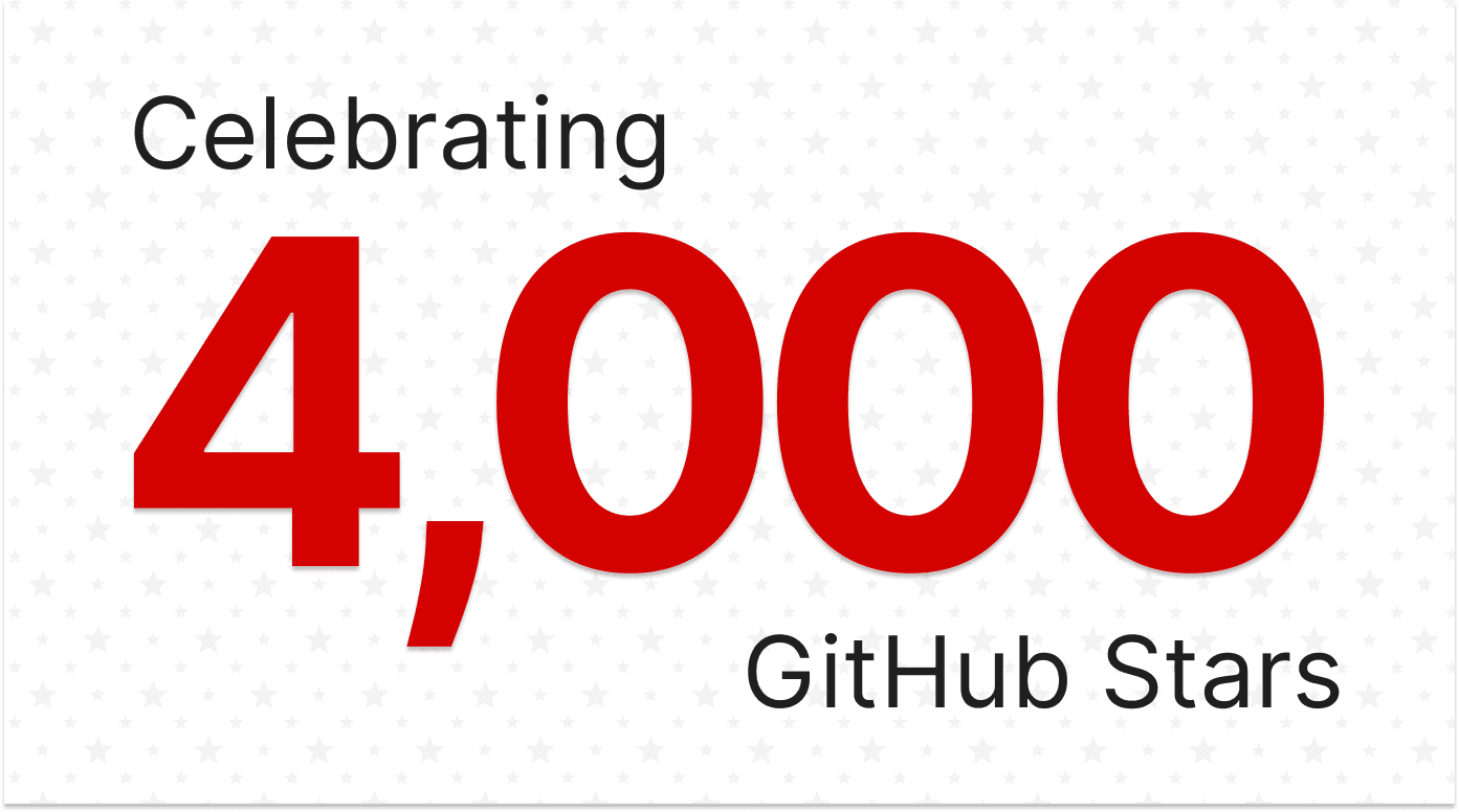 Celebrating 4,000 GitHub Stars
