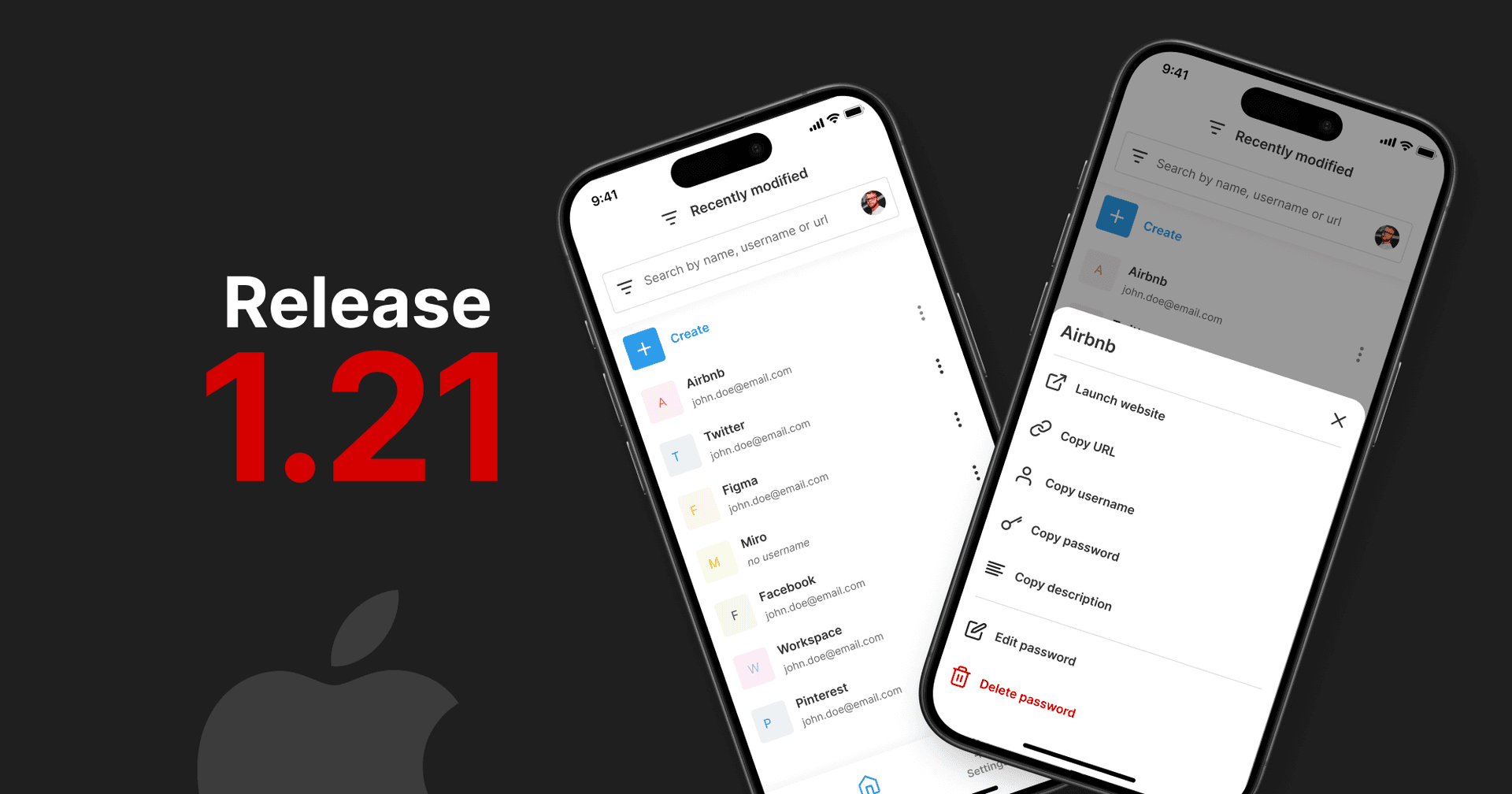 iOS mobile application 1.21.0