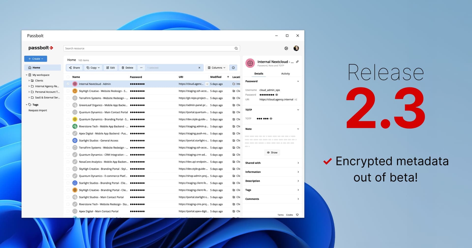 Passbolt Windows App 2.3.0