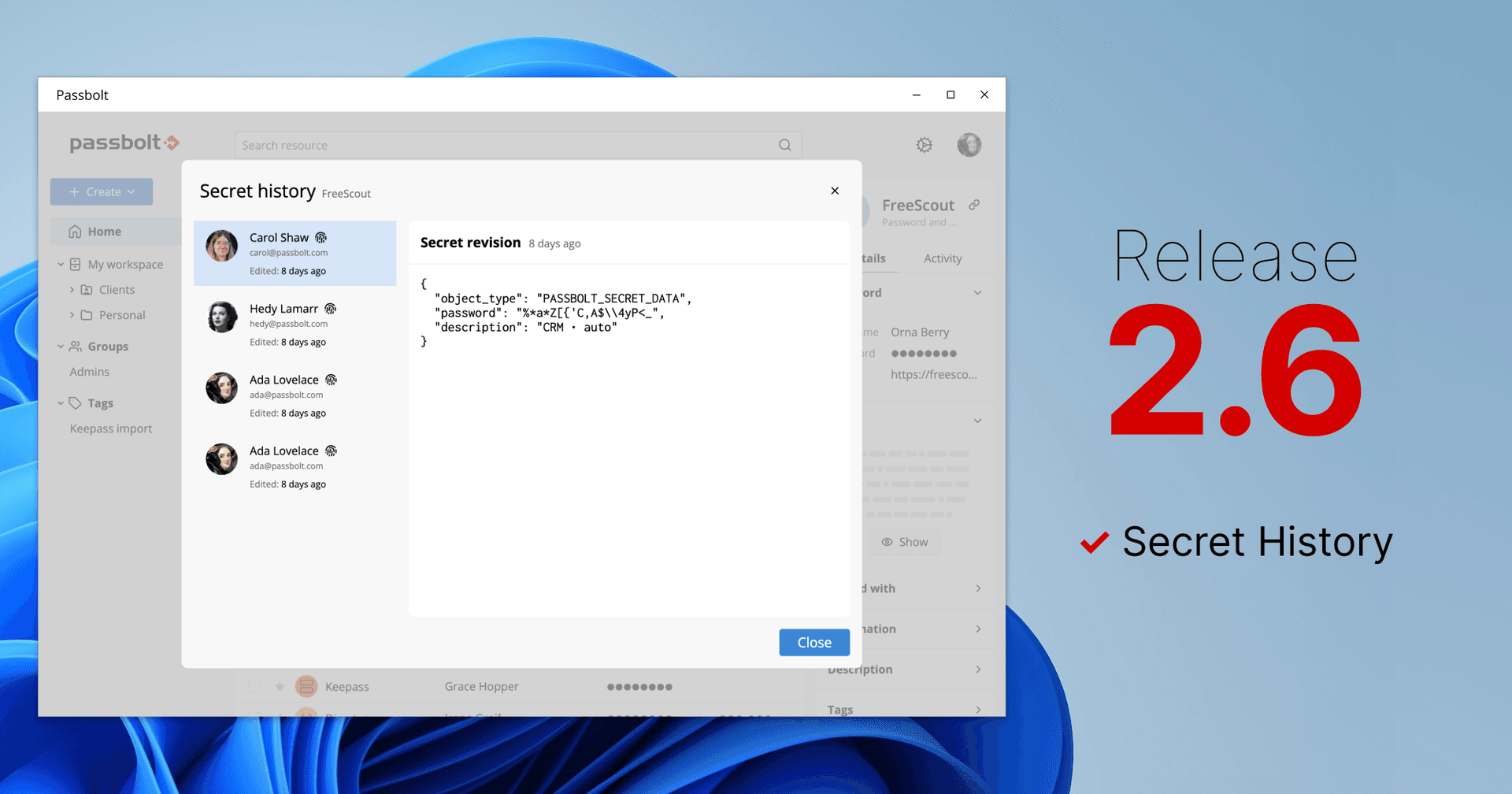Windows App Release 2.6.0: Secret History
