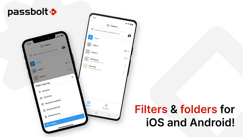 Filters & folders for mobile apps