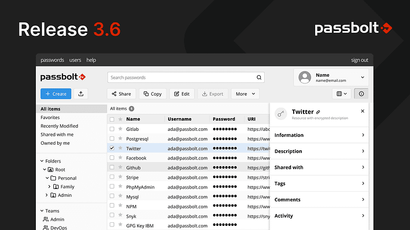 Release 3.6: GUI redesign