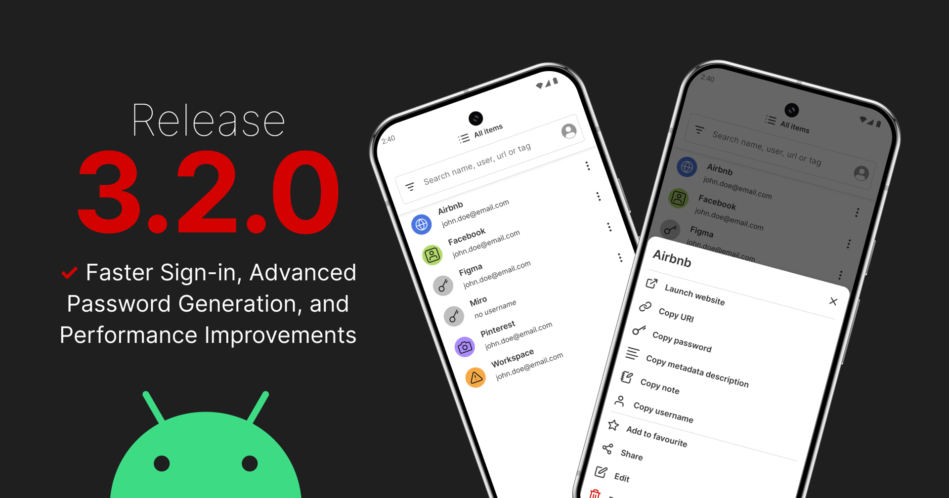 Passbolt Android App 3.2.0: Faster Sign-In, Advanced Password Generator, and Performance Improvements