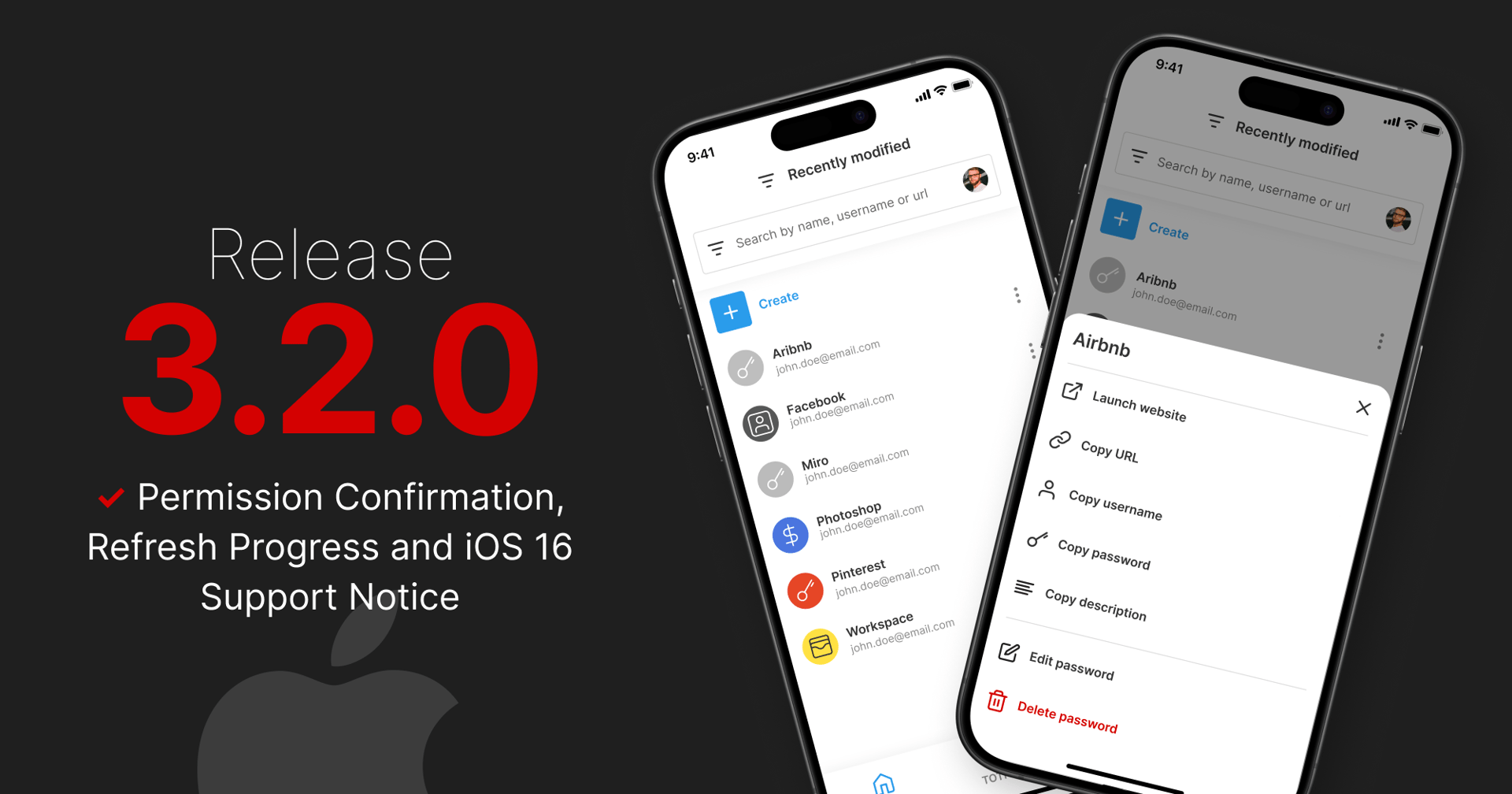 Passbolt iOS 3.2.0: Permission Confirmations, Refresh Progress & iOS 16 Support Notice