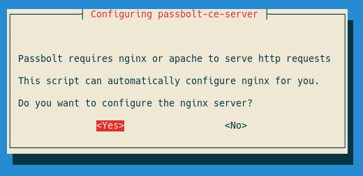 Nginx configuration message