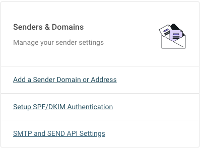 Mailjet - SMTP Credentials Panel