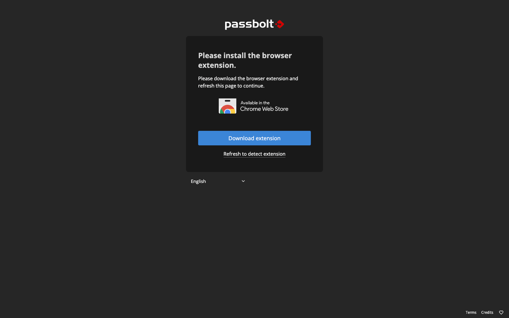 User setup - browser extension install