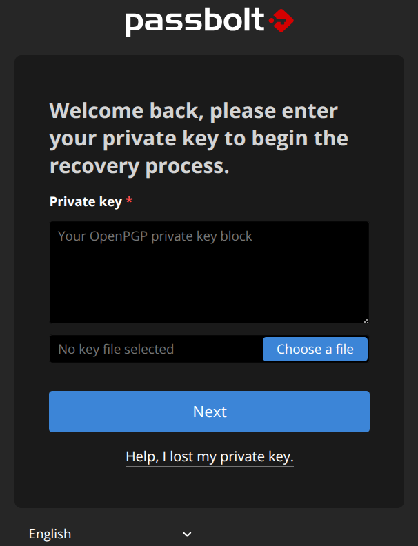 Help, I lost my private key