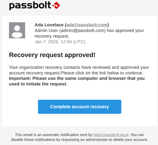 Complete account recovery
