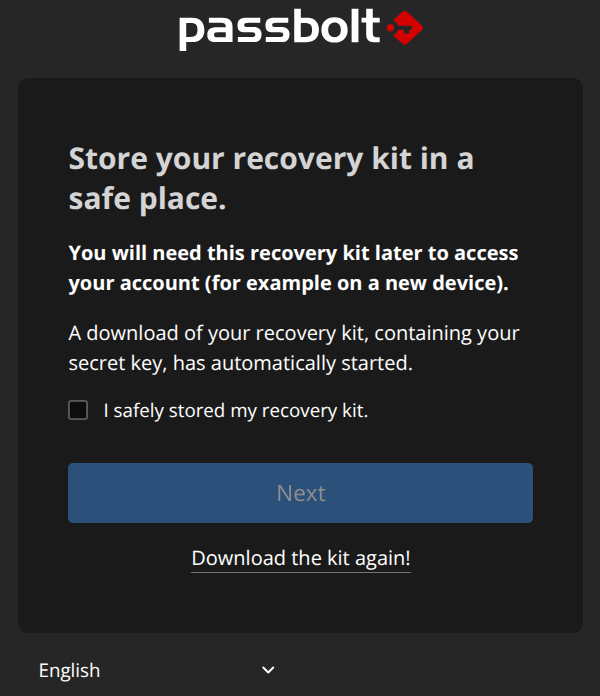 Store your recovery kit in a safe place
